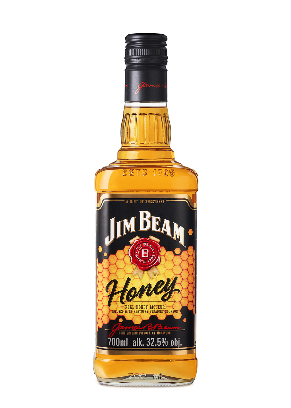 Butelka miodowego burobona zdjęcie produktowe