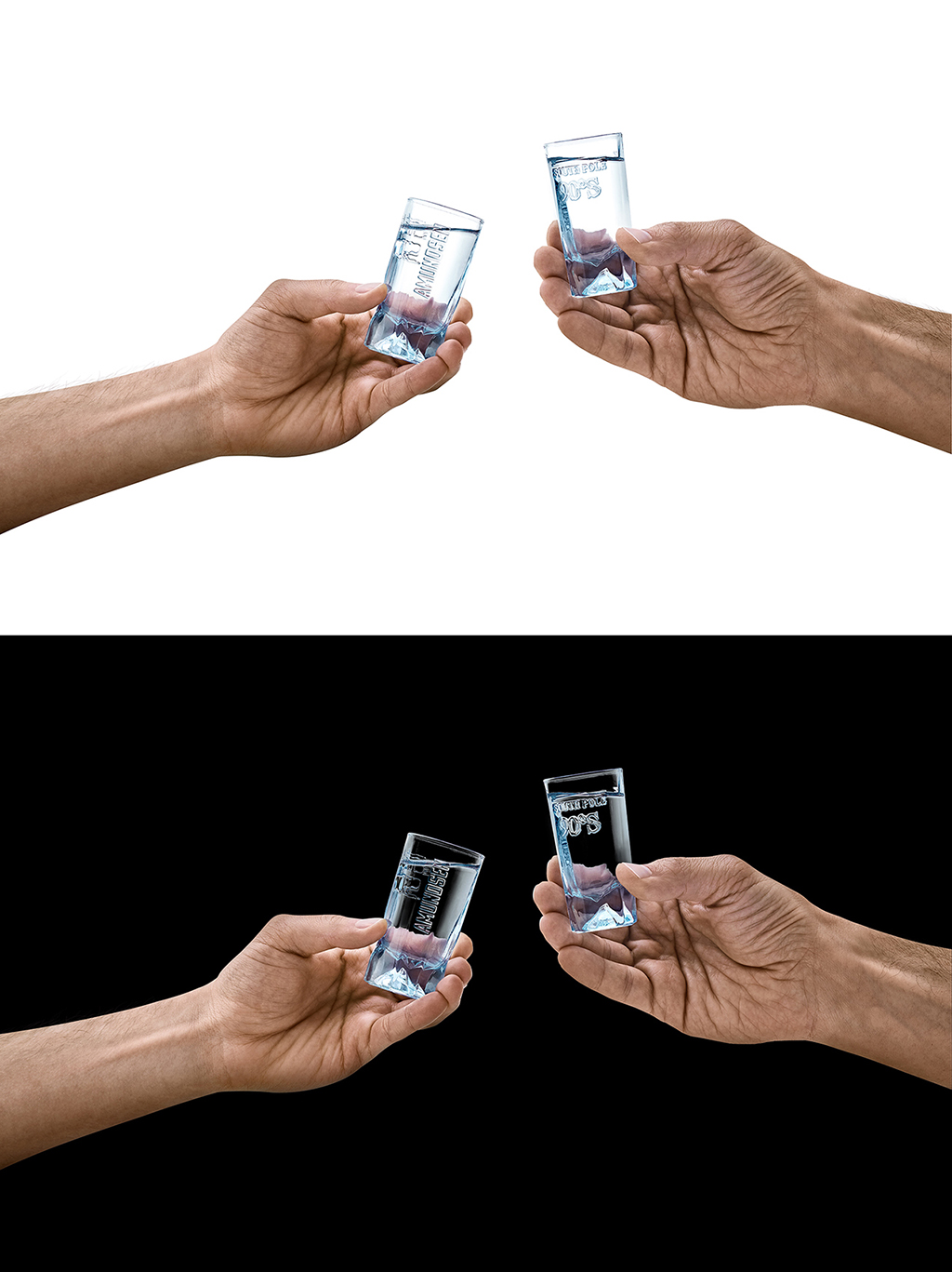 To samo zdjęcie na dwóch tłach Amundsen