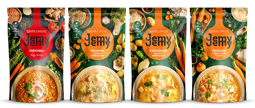 Zupy Jemy Jemy packshoty agencji kreatywnej