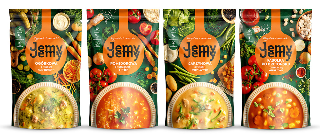 Packshoty zup wykonane przez agencję reklamową