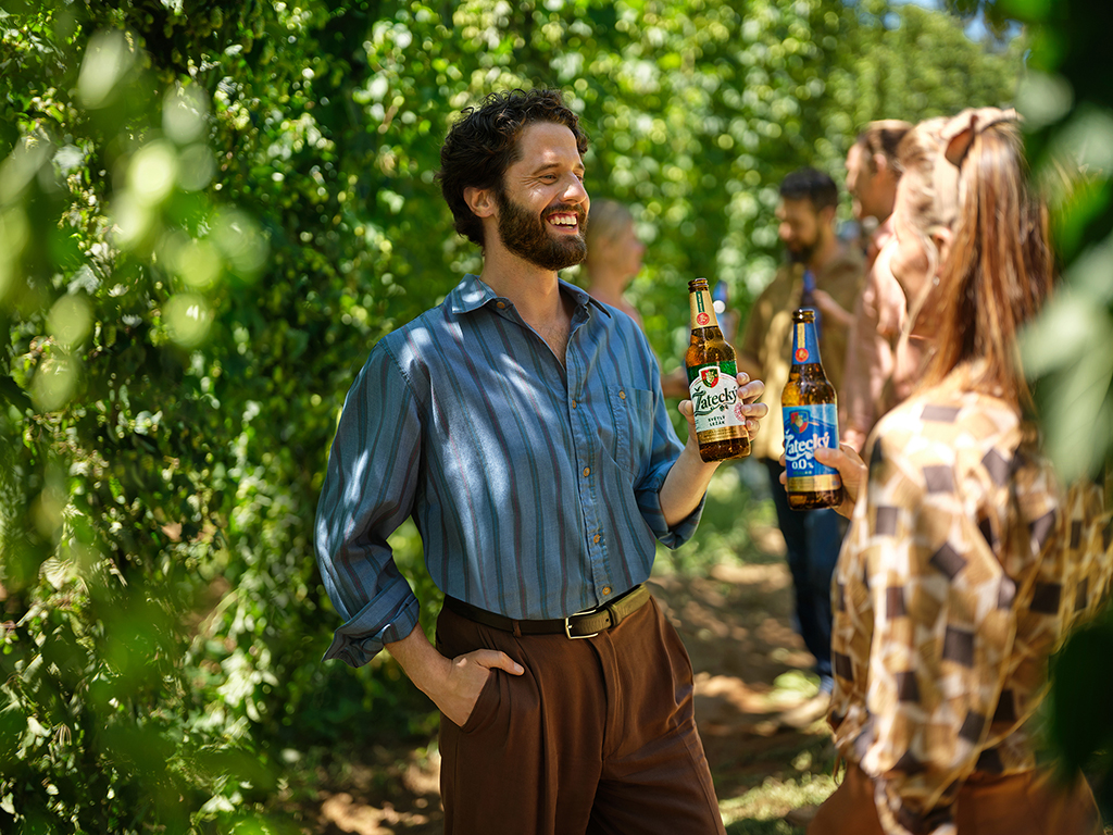 people talking at a garden party