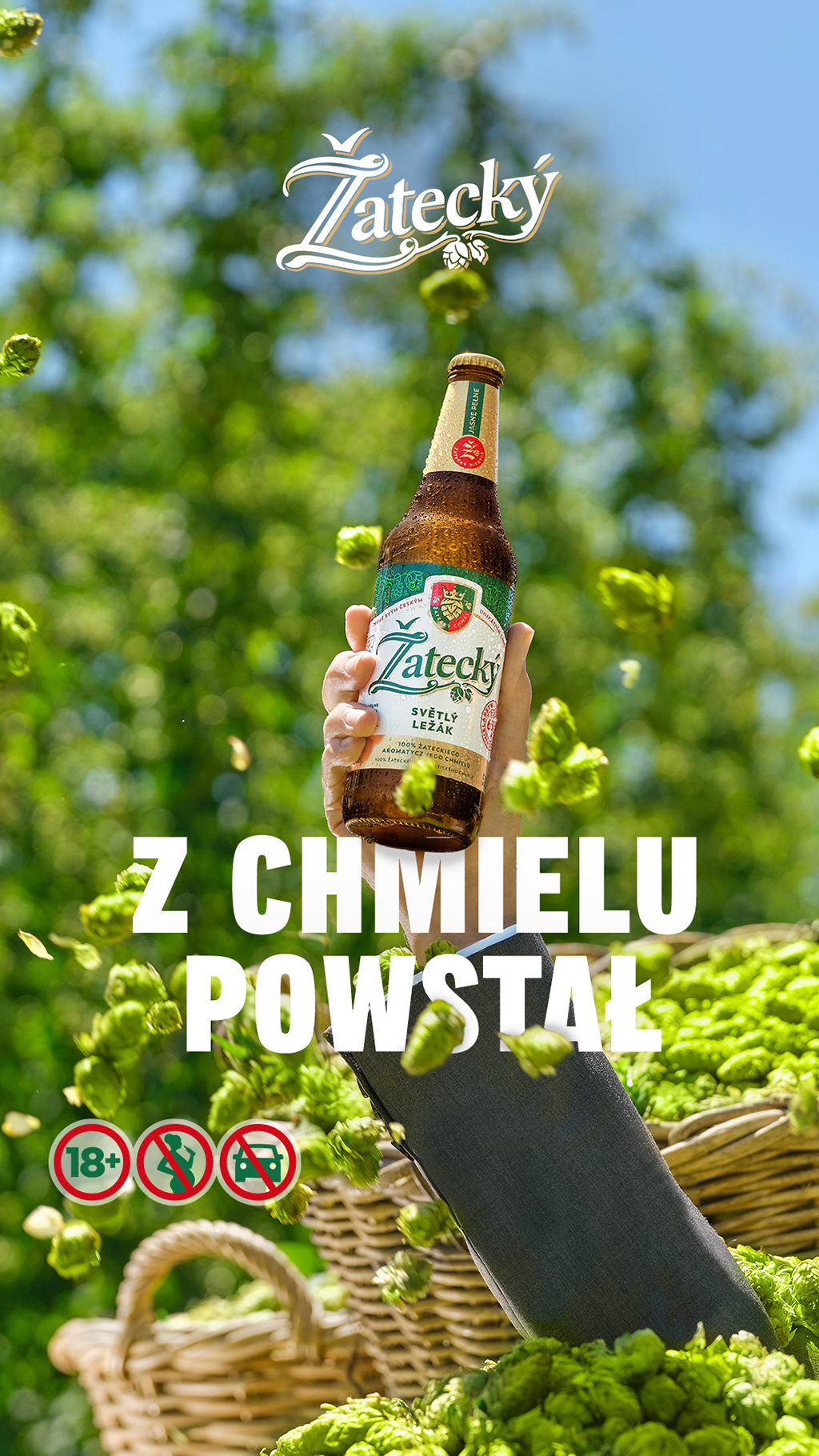 ręka wyciagnięta z butelką